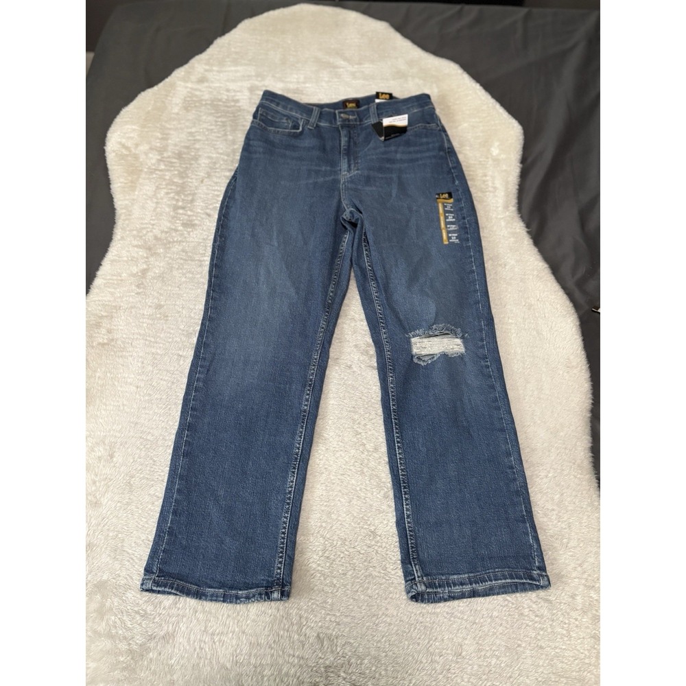 New Lee Everyday Legendary Style Blue‎ Denim Jeans Size 10 M High Waist Pants